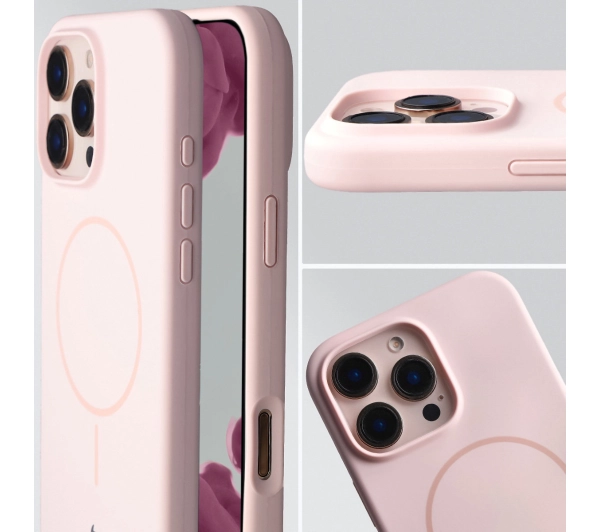 Bizon Soft z MagSafe do Apple iPhone 16 Pro Max Jasnoróżowy