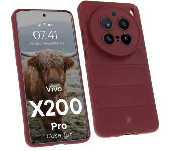 Etui Bizon Tur do Vivo X200 Pro Ciemnofioletowy