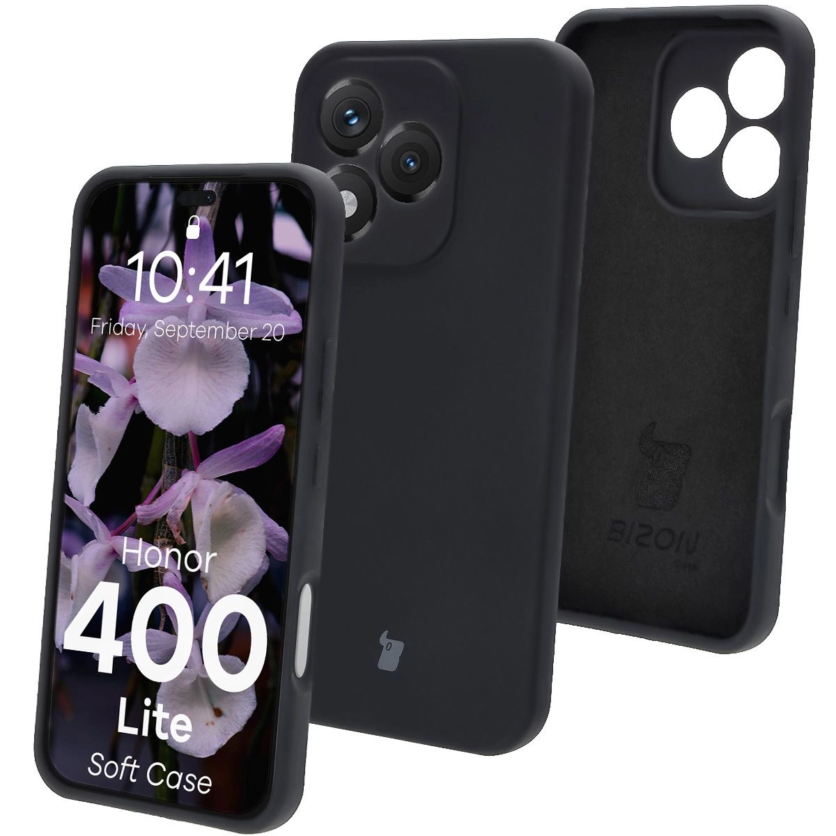 Etui Bizon Soft do Honor 400 Lite 5G Czarny