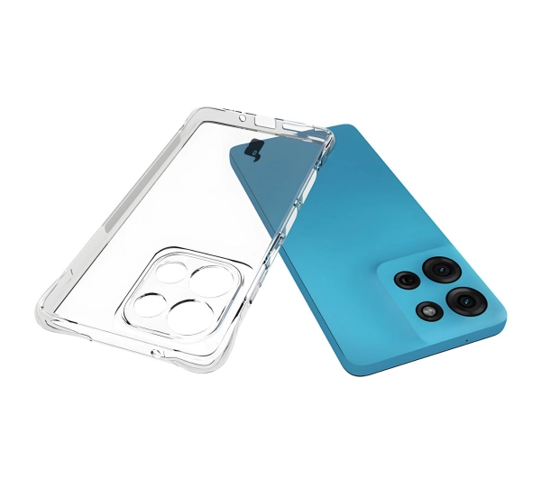 Bizon elastyczne etui Salpa + 2x folia na ekran Clear Pack do Motorola Moto G75 5G