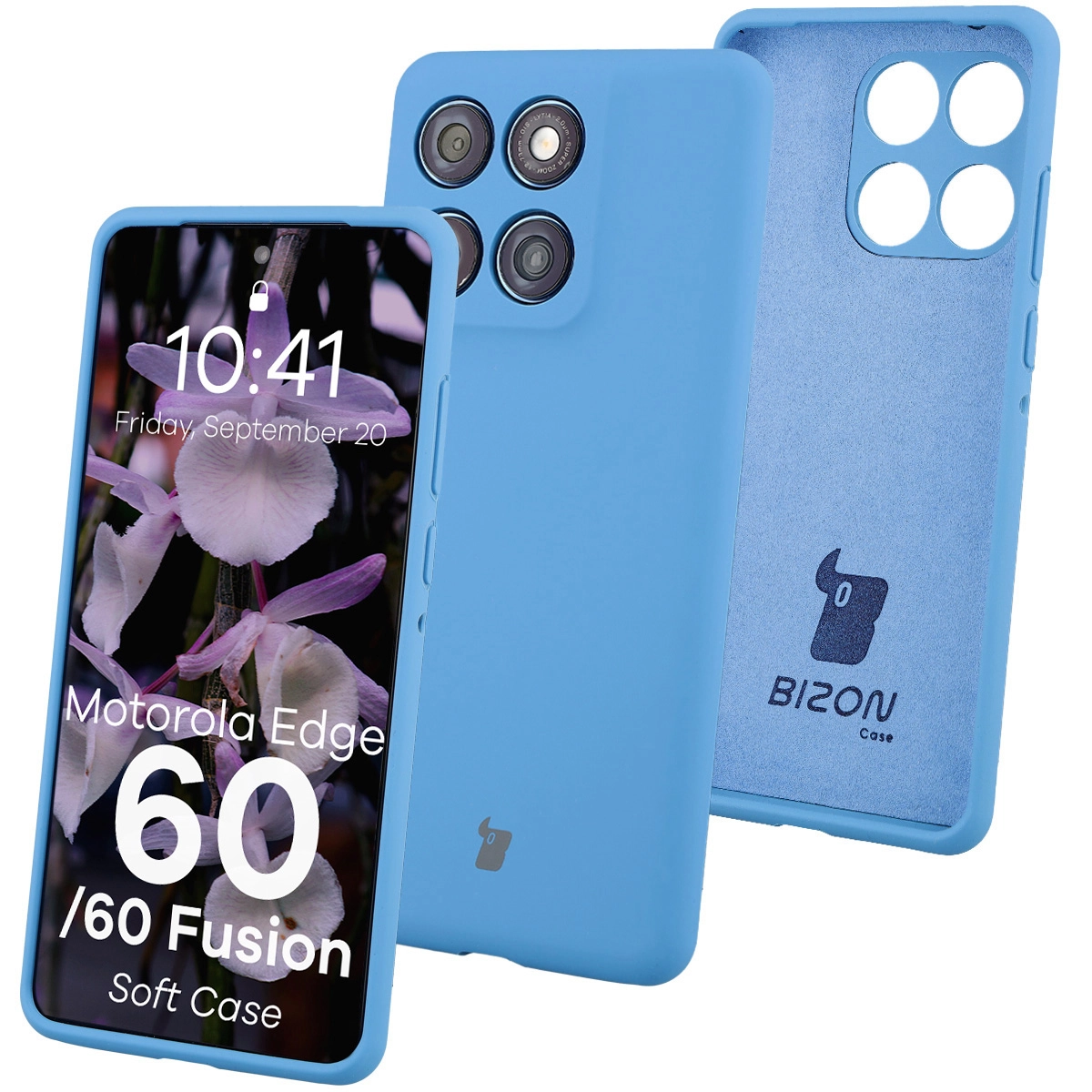Etui Bizon Soft do Motorola Edge 60 Fusion / Motorola Edge 60 Niebieski
