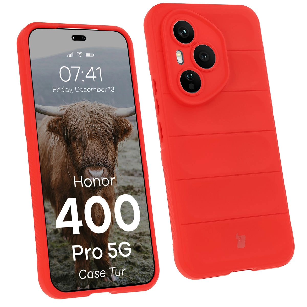 Etui Bizon Tur do Honor 400 Pro 5G Czerwony