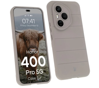 Etui Bizon Tur do Honor 400 Pro 5G Jasnoszary