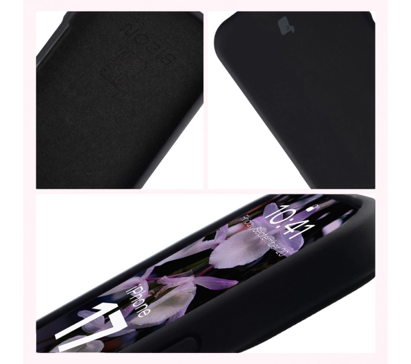 Bizon Silikonowe Soft do Apple iPhone 17 Czarny