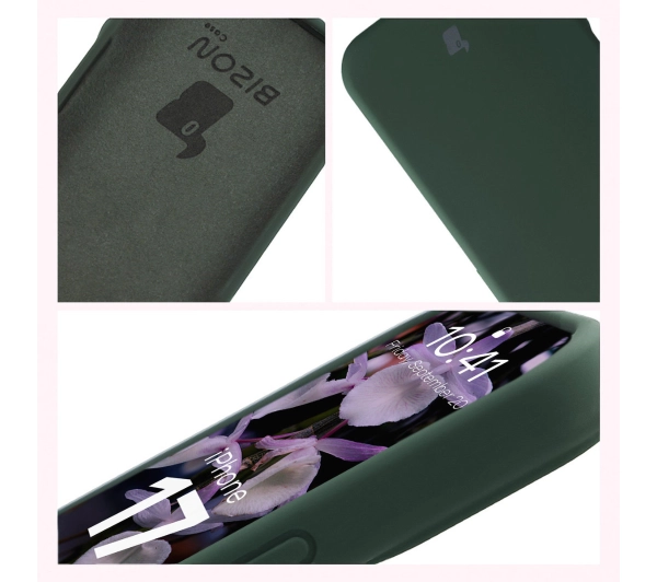 Bizon Silikonowe Soft do Apple iPhone 17 Ciemnozielony
