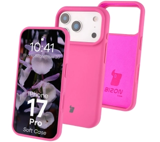 Bizon Silikonowe Soft do Apple iPhone 17 Pro Fuchsia