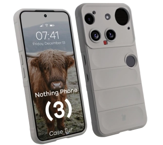 Etui Bizon Tur do Nothing Phone 3 Light Grey Jasnoszary