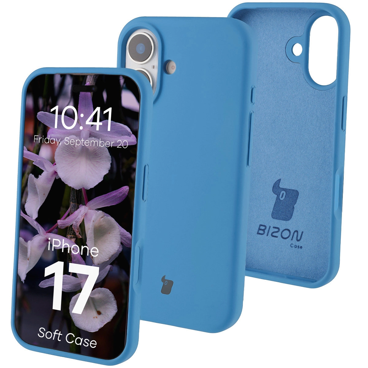 Etui Bizon Silikonowe Soft do Apple iPhone 17 Niebieski