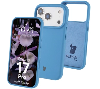 Etui Bizon Silikonowe Soft do Apple iPhone 17 Pro Niebieski