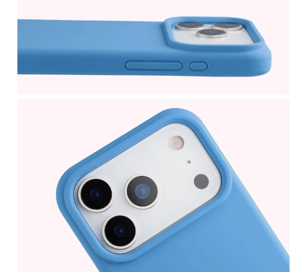 Bizon Silikonowe Soft do Apple iPhone 17 Pro Niebieski