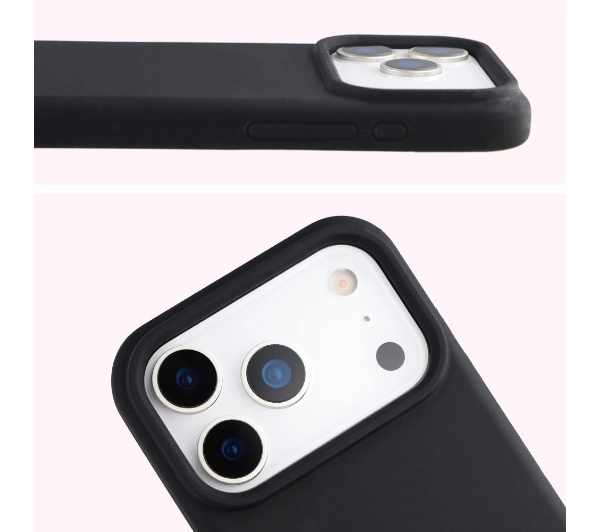 Bizon Silikonowe Soft do Apple iPhone 17 Pro Czarny