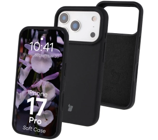 Bizon Silikonowe Soft do Apple iPhone 17 Pro Czarny