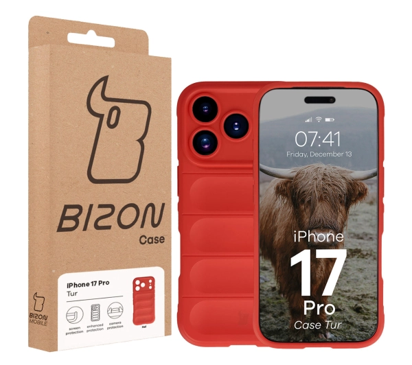 Bizon Tur do Apple iPhone 17 Pro Czerwony