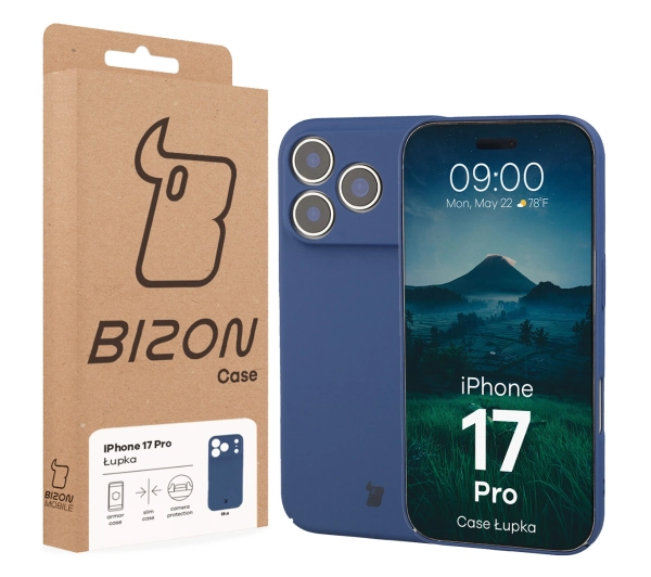 Bizon Łupka do Apple iPhone 17 Pro Niebieski