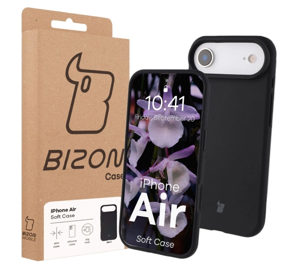 Bizon Silikonowe Soft do Apple iPhone Air Czarny