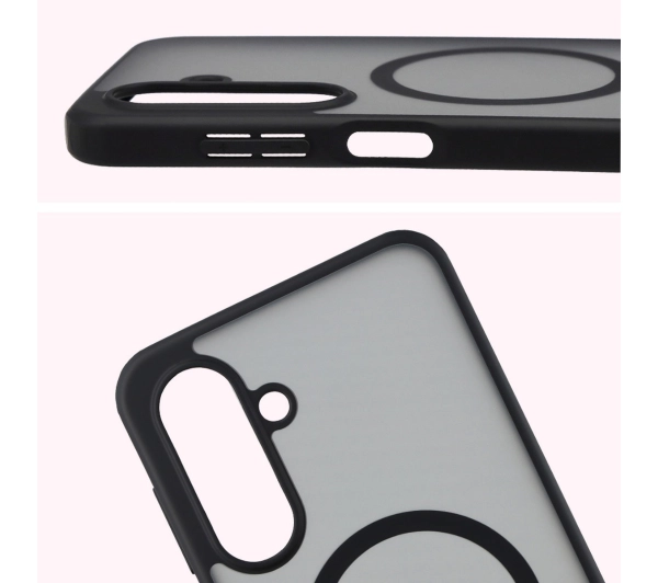 Bizon MatteO z MagSafe do MatteO Samsung Galaxy A17 5G Black Półprzezroczyste z czarną ramką