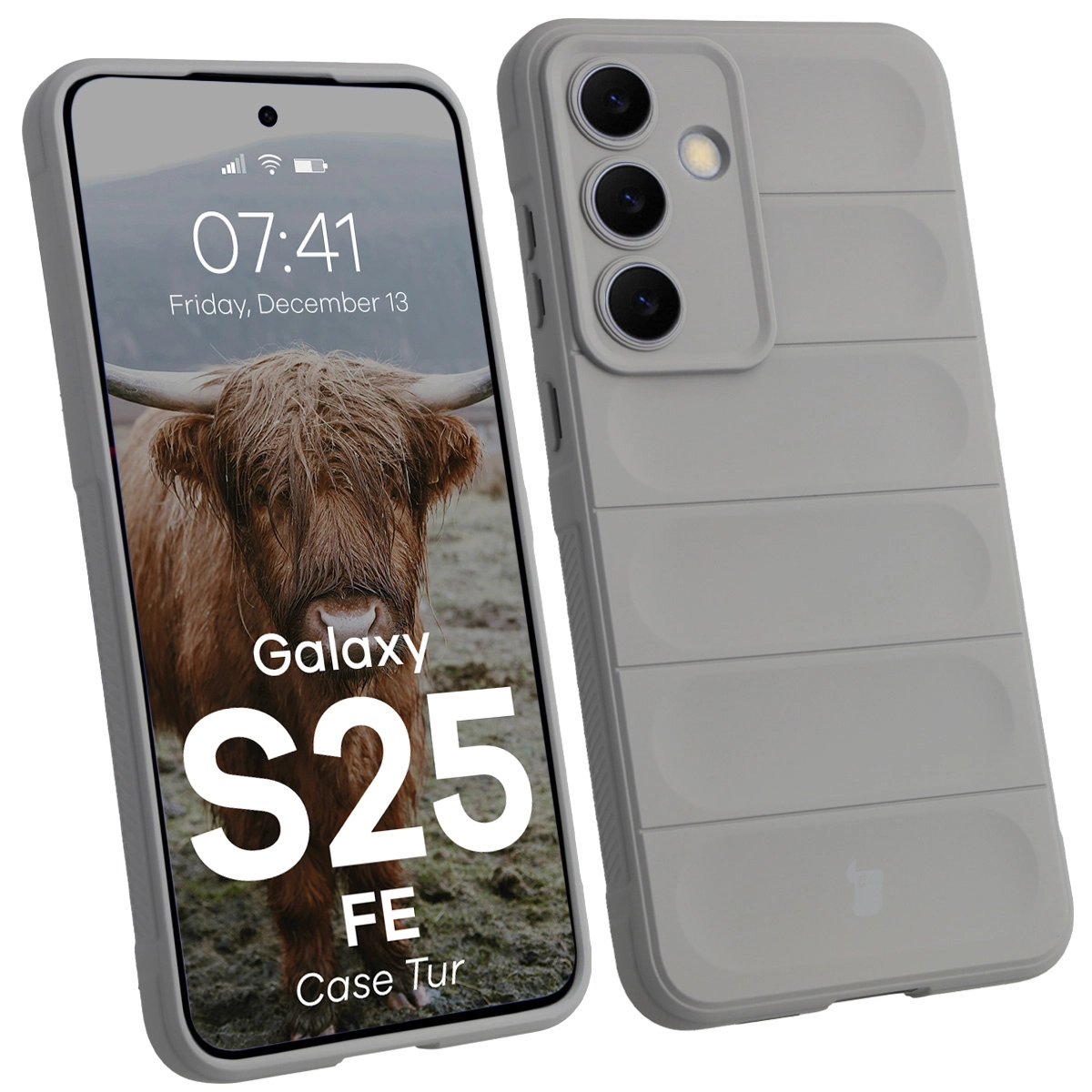 Etui Bizon Tur do Samsung Galaxy S25 FE Szary