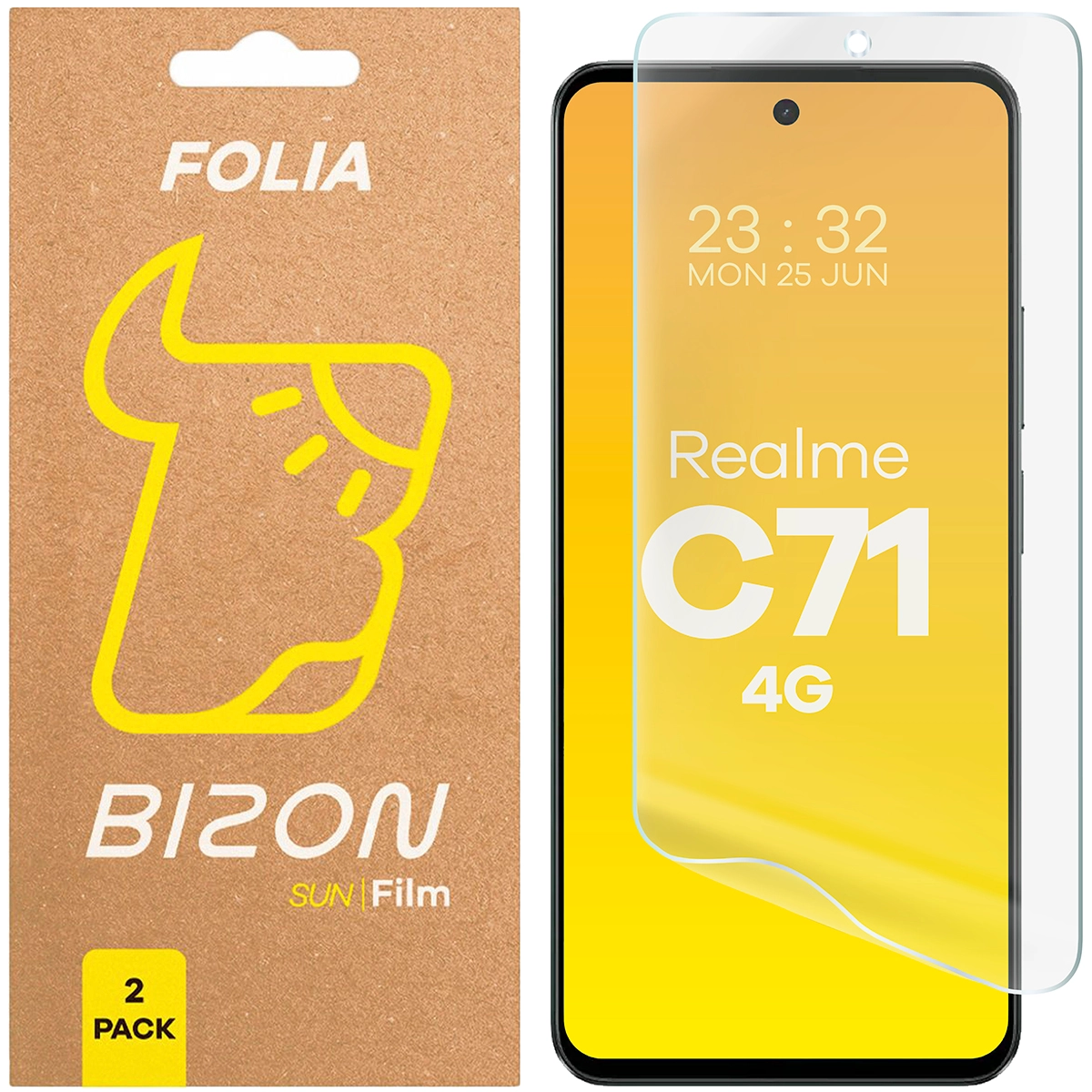 Folia ochronna Bizon 2 x matowa Film Sun do Realme C71 4G