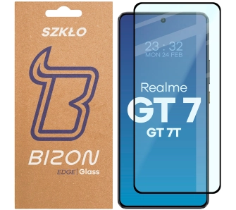 Szkło hartowane Bizon pełne Edge 2 do Realme GT 7 / Realme GT 7T