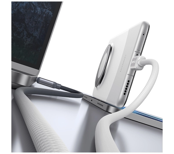 USAMS Bicolor Series PD 60W USB-C do USB-C 1,2m Czarno-biały