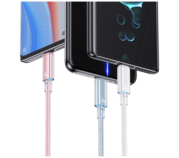 USAMS Cloud Series 6A USB-A do USB-C 1,2m Niebieski