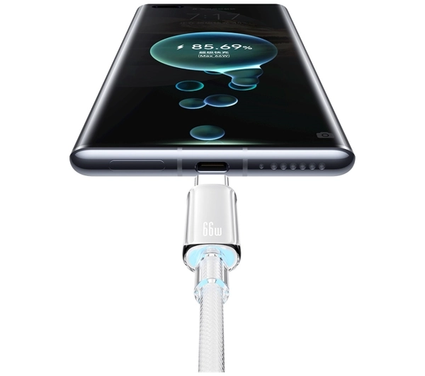 USAMS Cloud Series 6A USB-A do USB-C 1,2m Niebieski