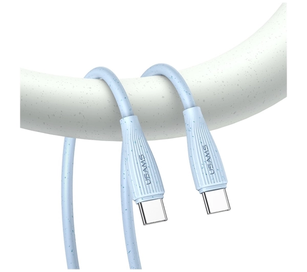 USAMS Green Series 60W USB-C do USB-C 1m Niebieski