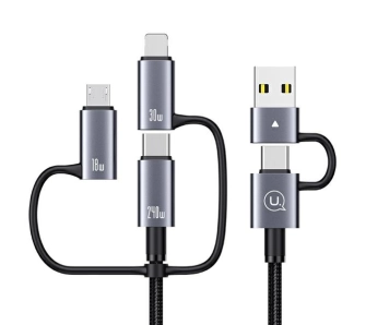 Kabel USAMS Seria Sufeng 6w1 240W 2m Aluminium Alloy Czarny