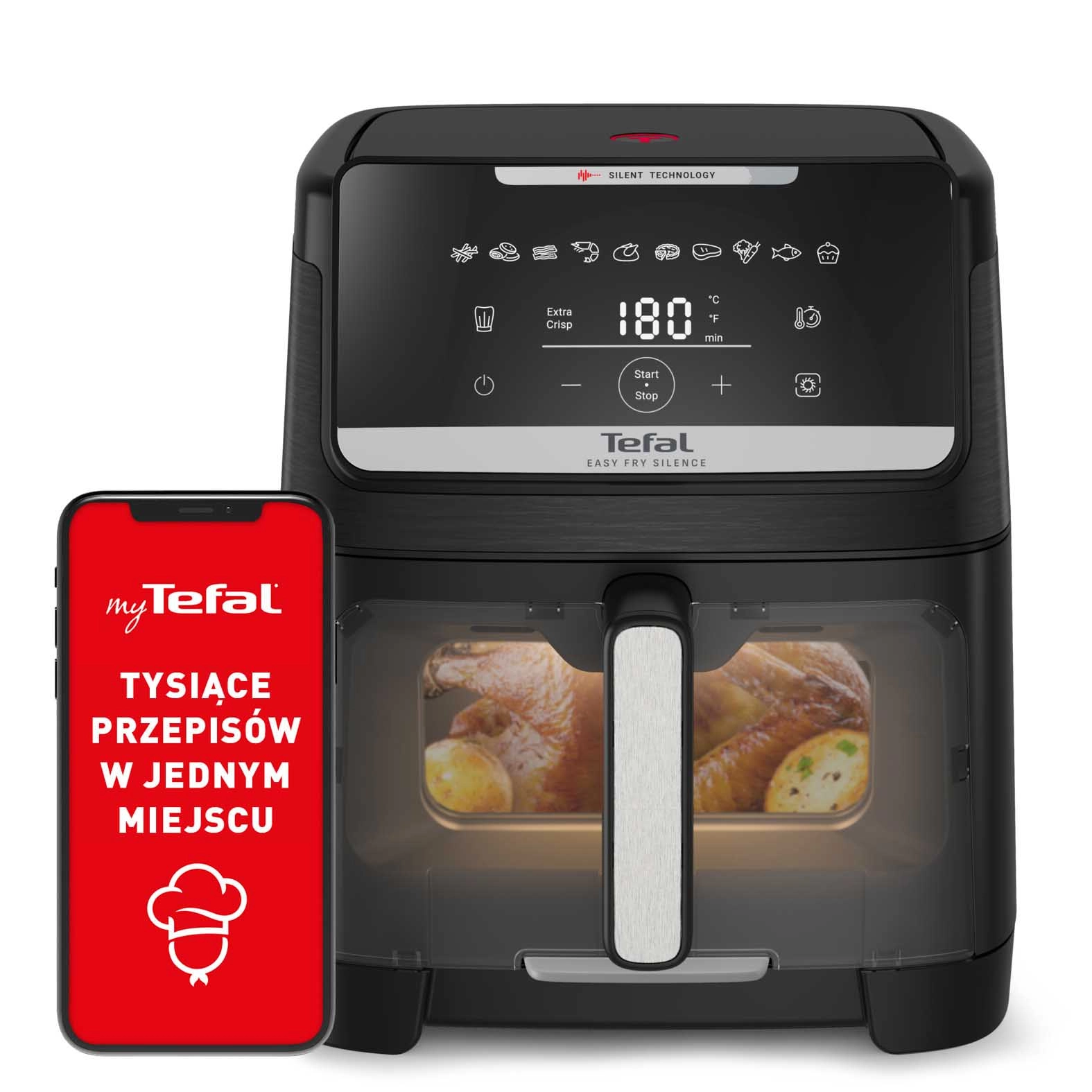 Air fryer Tefal Easy Fry Silence XXL EY8468 1800W 7l