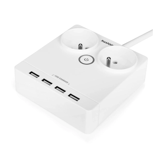 Przedłużacz Huslog EMX-190124 2 gniazda 1,5m Biały