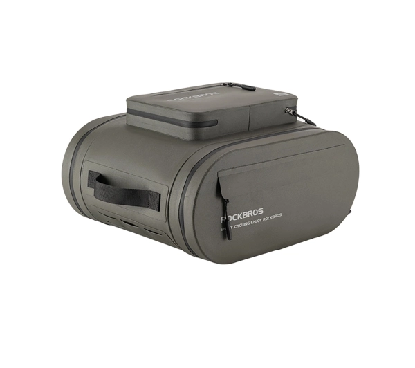Sakwa rowerowa Rockbros wodoodporna, na bagażnik, pojemność 14l - szara