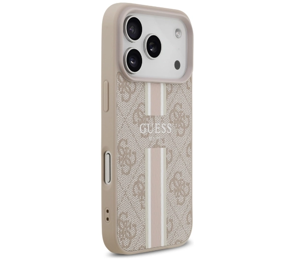 Guess 4G Printed Stripes MagSafe do iPhone 17 Pro Różowy