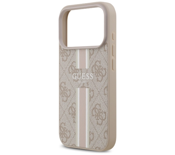 Guess 4G Printed Stripes MagSafe do iPhone 17 Pro Różowy