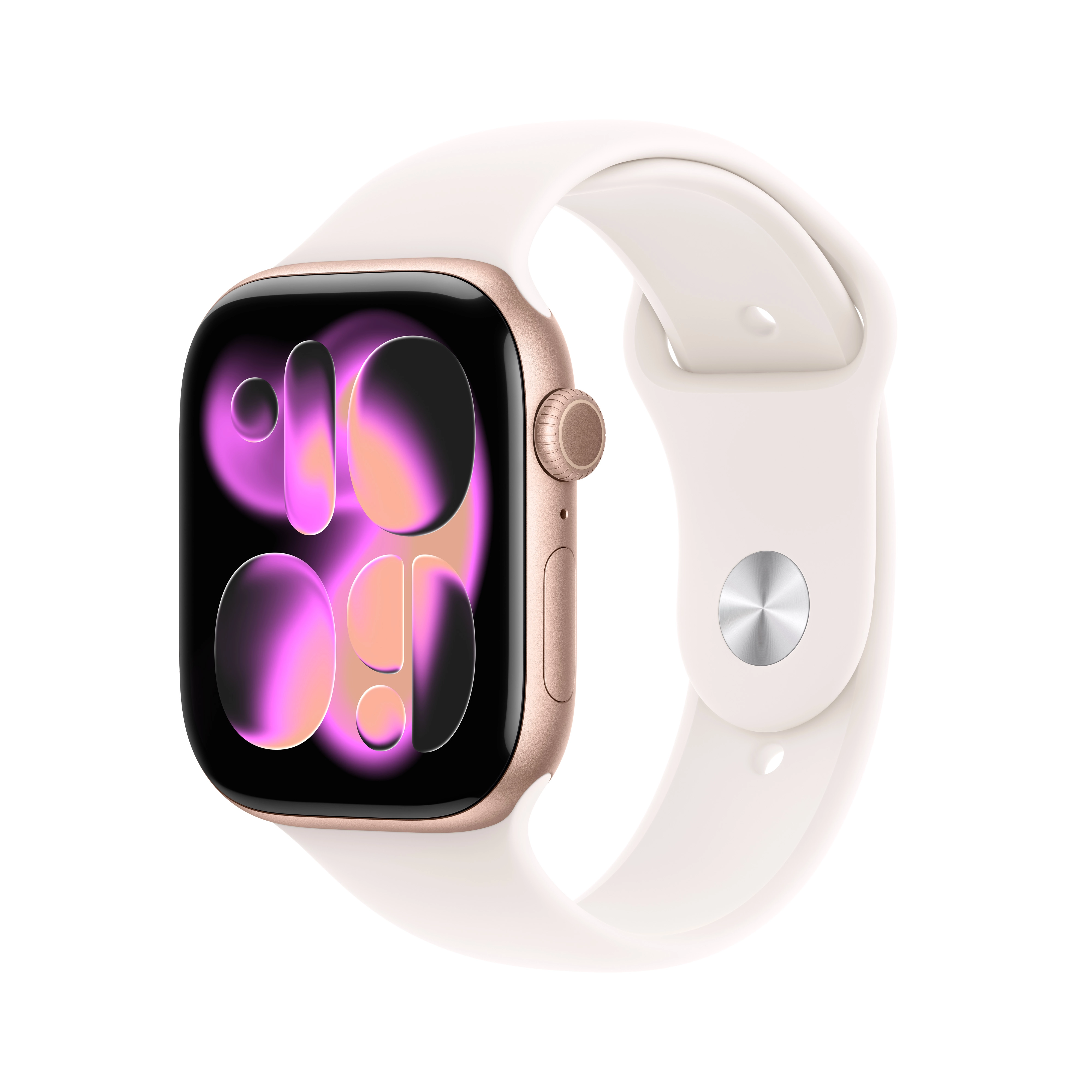 Apple Watch Series 11 GPS 46mm z aluminium Różowe złoto Pasek sportowy Łagodny róż M/L