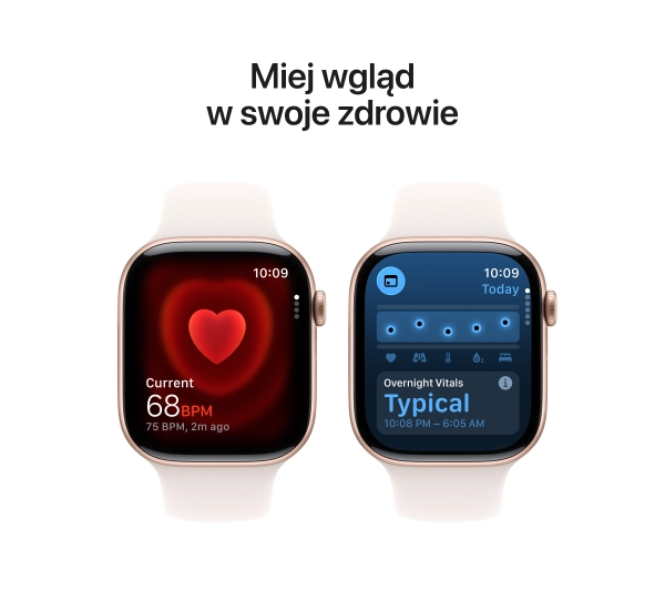 Apple Watch Series 11 GPS 46mm z aluminium Różowe złoto Pasek sportowy Łagodny róż M/L - ⚡ BESTSELLERY ⚡ - Kup na Raty - RRSO 0%