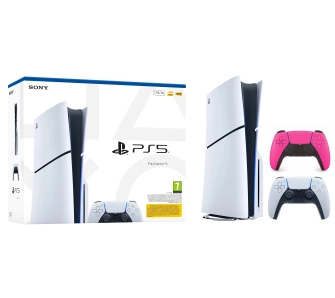 Konsola Sony PlayStation 5 Slim E Chassis (PS5) 1TB z napędem + Dodatkowy Pad Różowy