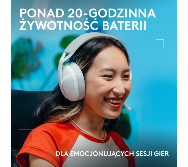 Logitech G321 LIGHTSPEED Nauszne Biały