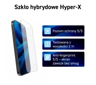 Szkło hybrydowe SBS HYPER-X Hybrid Glass Protection z naklejeniem