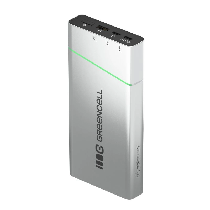 Powerbank Green Cell PBPLGC20P PowerPlay Pro 20800mAh 65W Srebrny