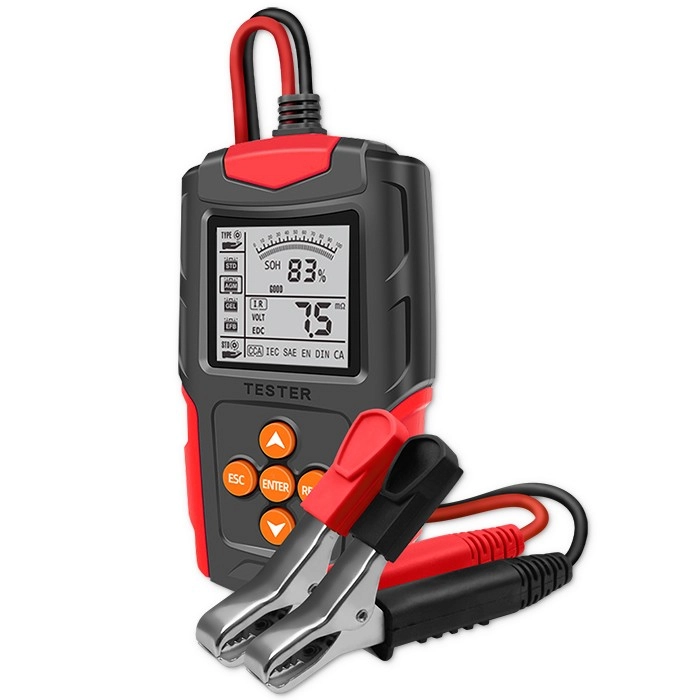 Tester akumulatora Qoltec 52484 Cyfrowy z wyświetlaczem LCD 12V i 24V / 3Ah-200Ah