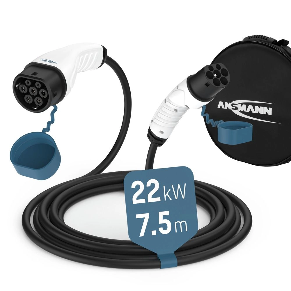 Kabel zasilający ANSMANN 1900-0120 Type 2 22kW 7,5m