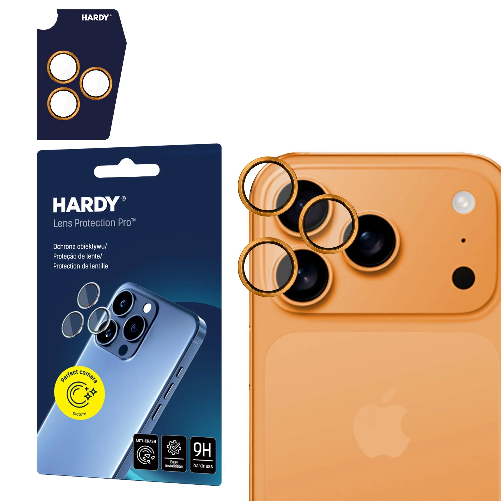 Szkło hartowane 3mk HARDY Lens Protection Pro do iPhone 17 Pro/ iPhone 17 Pro Max