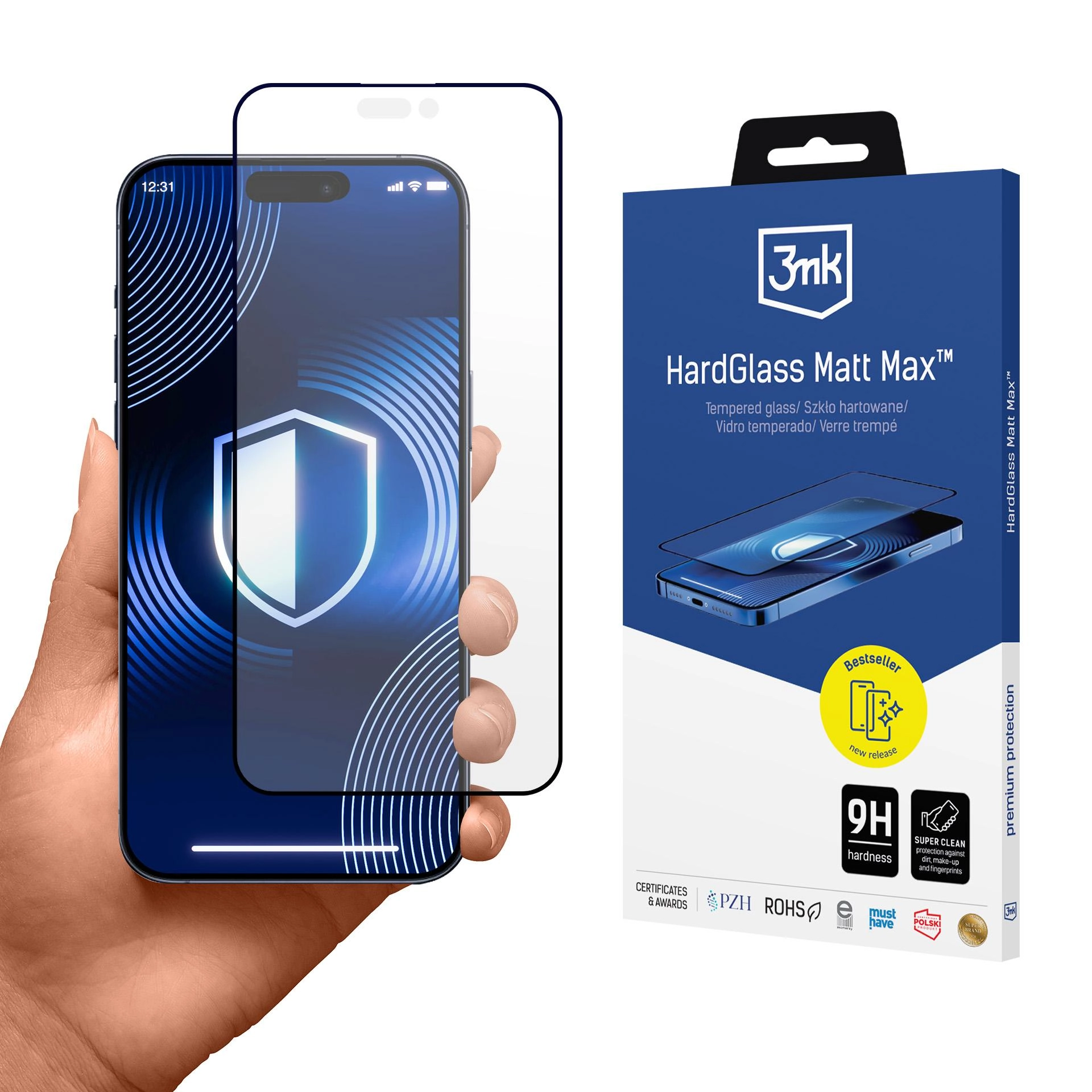 Szkło hartowane 3mk HardGlass Matt Max do Apple iPhone 17 Pro Max