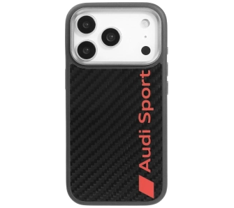Etui AUDI Carbon Fiber MagSafe do iPhone 17 Pro Czarny