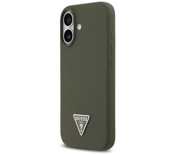 Guess Silicone Triangle Logo MagSafe do iPhone 17 khaki