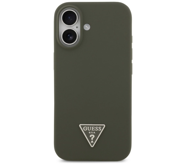 Guess Silicone Triangle Logo MagSafe do iPhone 17 khaki