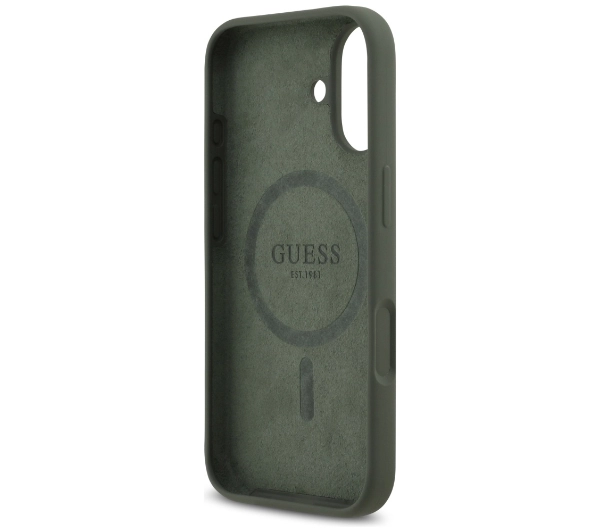 Guess Silicone Triangle Logo MagSafe do iPhone 17 khaki