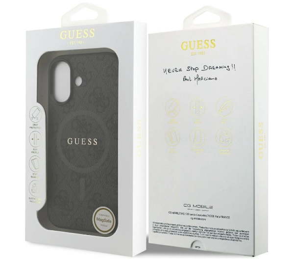 Guess 4G Ring Classic Logo MagSafe do iPhone 17 czarny