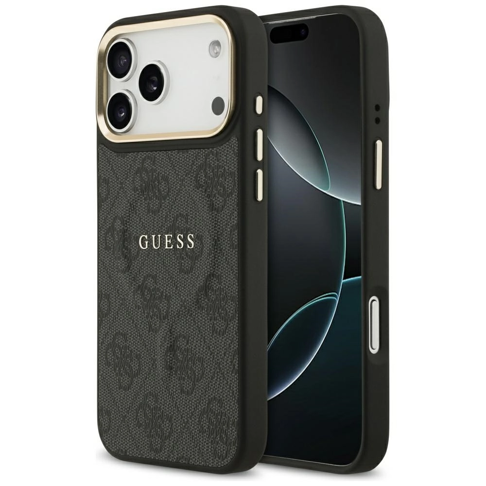 Etui Guess 4G PU Classic Logo MagSafe do iPhone 17 Pro Max czarny