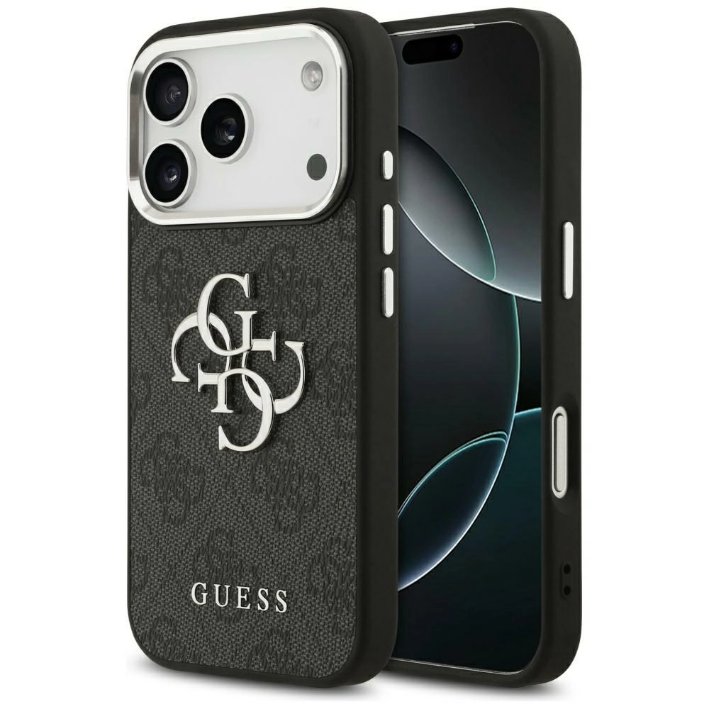 Etui Guess 4G Big 4G Classic Logo do iPhone 17 Pro Max czarny srebrny